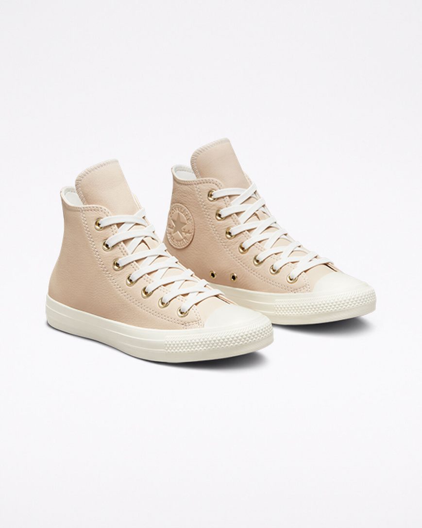 Dámské Boty Vysoké Converse Chuck Taylor All Star Earthy Neutrals Meruňka Světle Zlaté | CZ FCOB25